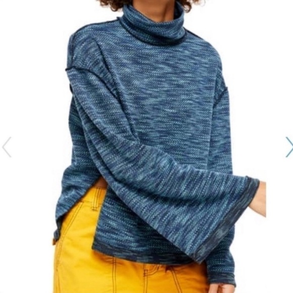 Free People Sweaters - Free People Women's Sunny Days Stretch Turtleneck Sweater Top Small